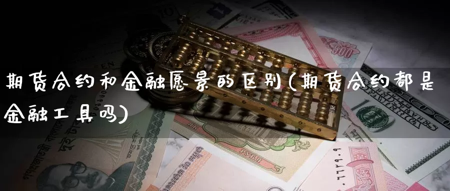 期货合约和金融愿景的区别(期货合约都是金融工具吗)_https://hj.wpmee.com_外盘期货_第1张