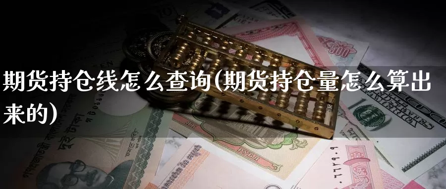 期货持仓线怎么查询(期货持仓量怎么算出来的)_https://hj.wpmee.com_外盘期货_第1张